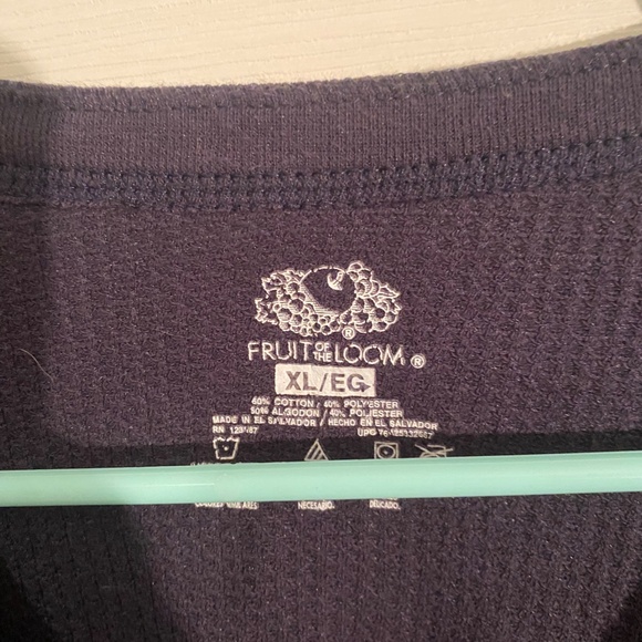 Cropped and Hemmed Navy Henley - Picture 2 of 2